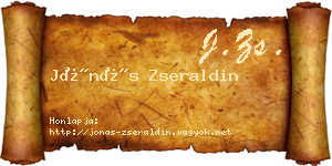 Jónás Zseraldin névjegykártya